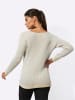 creation L Langarm-Pullover in sand-silberfarben-gemustert