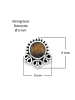 mantraroma 925er Silber - Ohrstecker (L) 9 x (B) 9 mm mit Tigerauge