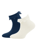ewers 2er-Set Socken 2er Pack Rüschenrand in navy-latte