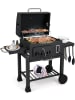 COSTWAY Holzkohlegrill Grillwagen in Schwarz