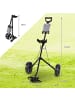 COSTWAY Golftrolley 2 Rad in Schwarz