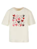F4NT4STIC Ladies Everyday Tee Cute Herzen Variety Valentinstag in Whitesand