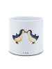 Mr. & Mrs. Panda Blumenkübel Pinguin Liebe ohne Spruch in Weiß