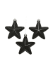MARELIDA 6er Set Weihnachtsbaumschmuck Sterne bruchfest H: 7,5cm in schwarz