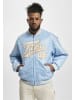 FUBU College Jacket in lightblue/creme/sand