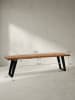 KADIMA DESIGN Esszimmerbank 180x40x45,5 cm Massivholz / Metall mit