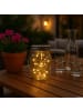 MARELIDA LED Solar Glas Windlicht Einmachglas H: 13cm transparent