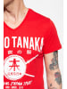 Akito Tanaka Akito Tanaka T-Shirt mit Frontprint Sword Area in rot