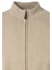 Redmond Strickjacke Basic in Dunkelgrün / beige