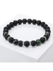 True Rebels Armband Edelstahl Achat in schwarz