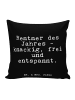 Mr. & Mrs. Panda 40x40 Kissen Rentner des Jahres -... mit Spruch in Schwarz