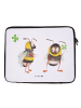 Mr. & Mrs. Panda Notebook Tasche Hummeln Kleeblatt ohne Spruch in Weiß