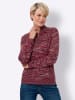 Sieh an! Langarm-Pullover in bordeaux-meliert