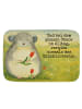 Mr. & Mrs. Panda Badteppich Chinchilla Blume Design mit Spruch in Weiß