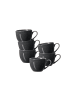 Ritzenhoff & Breker 6er Set Espressotassen Toledo 90 ml in dunkelgrau