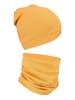 Alkato Alkato Unisex Beanie Mütze und Schal Set Uni in gelb