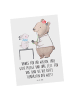 Mr. & Mrs. Panda Postkarte Beste Tierärztin mit Spruch in Weiß