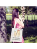 Mr. & Mrs. Panda Tote Bag Bären mit Blumenkranz mit Spruch in Grau Pastell