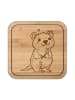 Mr. & Mrs. Panda Untersetzer quadratisch Quokka Happy ohne Spruch in Transparent