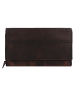 Greenburry Destressed Geldbörse RFID Schutz Leder 13 cm teak brown
