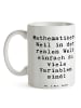 Mr. & Mrs. Panda Teetasse Spruch Mathematiker Leben mit Spruch in Weiß