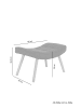 byLiving Hocker ADAM in Grau - (B) 65 x (H) 39,5 x (T) 43 cm