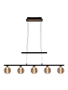 näve LED Pendelleuchte "BRASS" in schwarz - (L)90 cm x (B)10 cm x (H)150 cm - EEK G