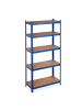 relaxdays Schwerlastregal in Blau - (B)90 x (H)180 x (T)40 cm