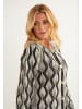 Albee Women Strickjacke in Wollweiss Schwarz