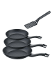 Berndes 4-tlg. Koch-Set, Aluminium, inkl. Pfannenwender - Balance® Induction in schwarz