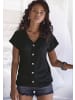 LASCANA Kurzarmshirt in schwarz