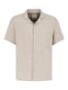 Eight2Nine Kurzarmhemd Knopfleiste Reverskragen Unifarben in Beige-2