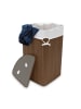relaxdays 3 x Eckwäschekorb in Braun - (B)49,5 x (H)65 x (T)37 cm