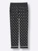 sheego Jersey-Hose in schwarz-ecru-bedruckt