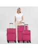 D&N Travel Line 6704 4 Rollen Kofferset 3-teilig pink