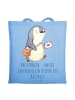 Mr. & Mrs. Panda Büchertasche Briefträger Helden mit Spruch in Sky Blue