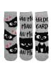 United Labels 3er Pack Ralf Schmitz Socken - Hildegard Sneaker Katze in grau