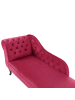 Beliani Chaiselongue NIMES in Rot/Schwarz - (W) 169 x (H) 79 x (L) 65 cm linksseitig