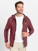 WITT WEIDEN Strickfleecejacke in dunkelrot-meliert