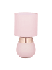 relaxdays Tischlampe in Rosa/ Kupfer - (H)32 x Ø 18 cm