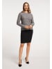 faina Damen Strickpullover in Grau Mehrfarbig