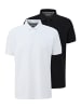 S. Oliver Poloshirt Basic in Weiß / schwarz