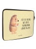 Mr. & Mrs. Panda Notebook Sleeve Igel Kuchenstück mit Spruch in Gelb Pastell