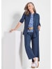 GOLDNER Jacke Viskose Hemdjacke Langarm in marine