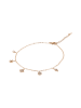 faina Women Ankle Bracelet in Rose Gold White