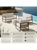 tectake Garten-Loungeset Comosa höhenverstellbare Füße, braun/beige
