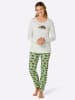 WITT WEIDEN Schlafanzüge in ecru-apfel-bedruckt + reseda-ecru-bedruckt