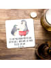 Mr. & Mrs. Panda Coaster Pinguin mit Kind mit Spruch in Weiß