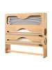 relaxdays Wandrollenhalter in Natur - (B)34,5 x (H)33 x (T)7 cm