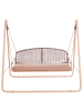 Beliani Gartenschaukel NORCIA in Braun/Beige - (W) 172 x (H) 156 x (L) 119 cm